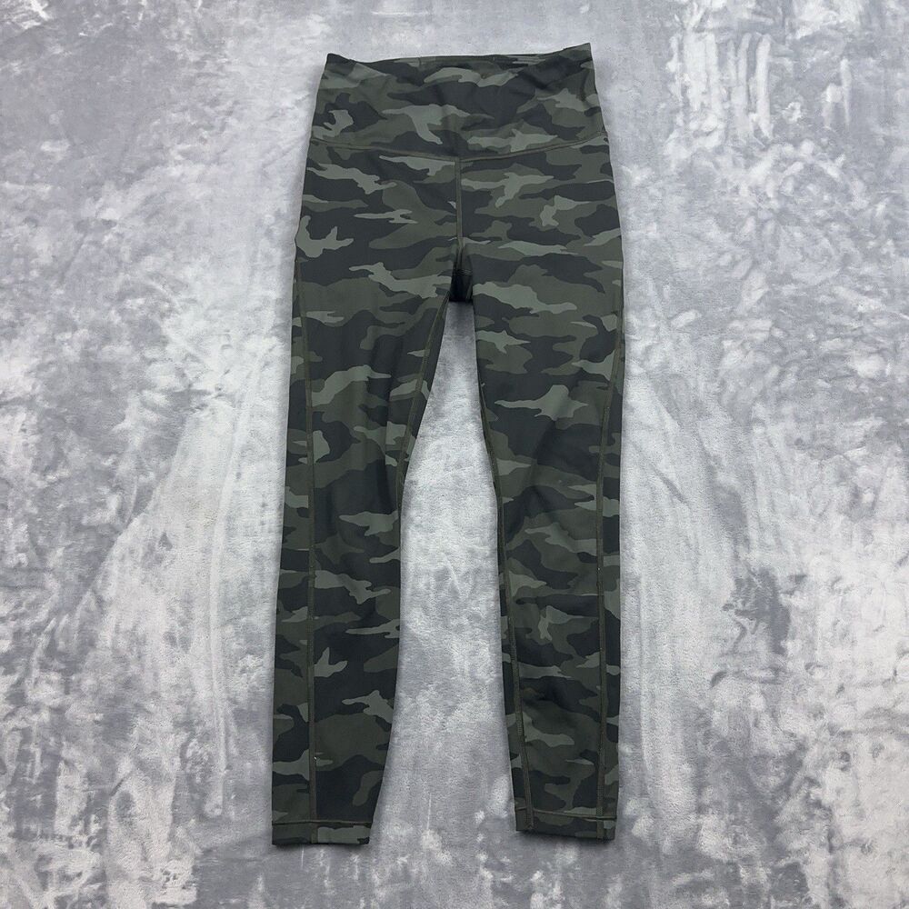 Athleta Leggings Womens Size XS Green Camo Ultimate 7/8 Tight Athletic Yoga Gym